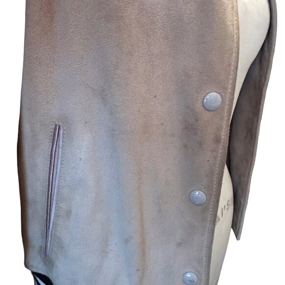 ALL SAINTS Women's "Gresley" Suede Satin Bomber Jacket, S - Picture 9 of 13